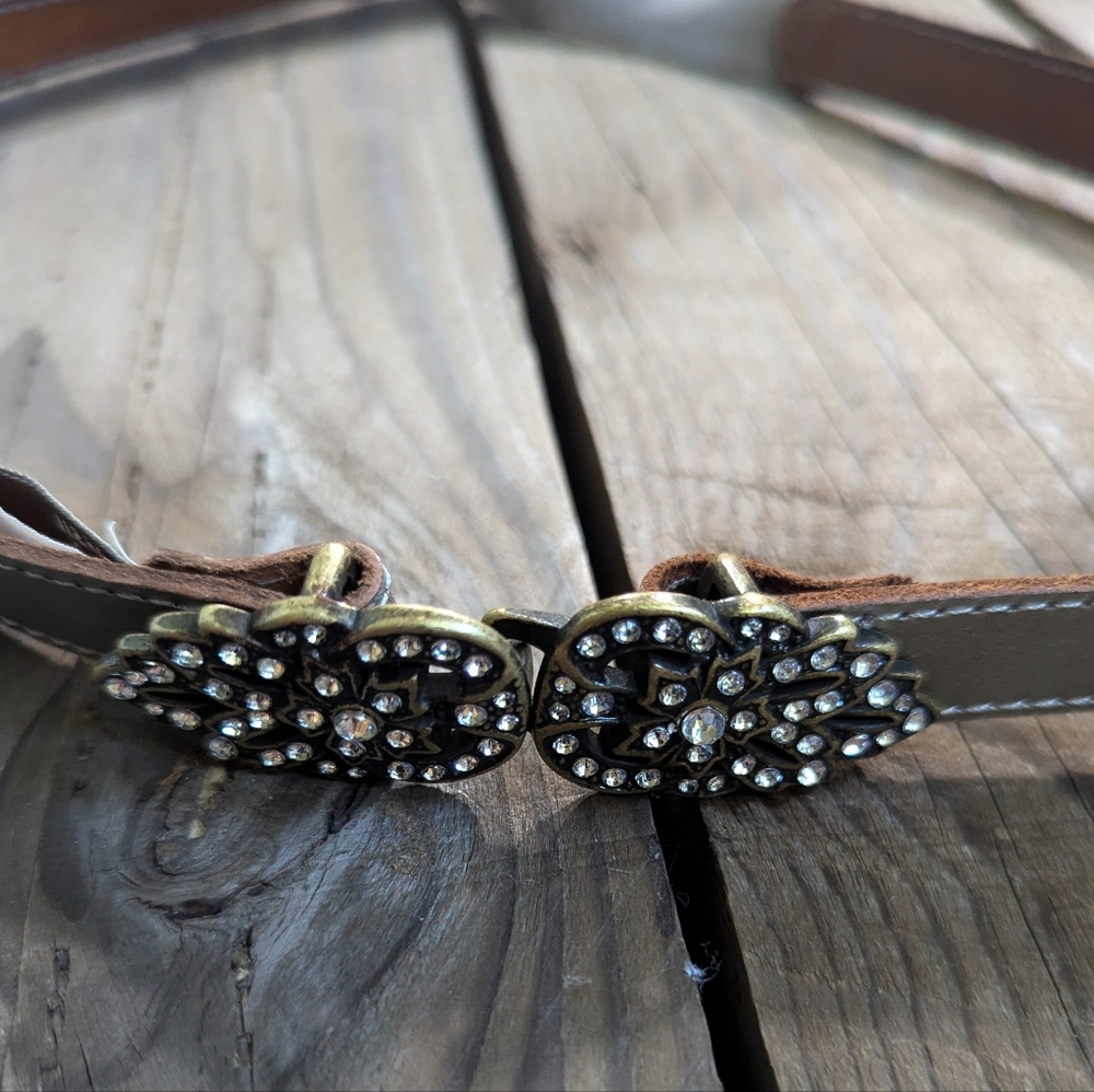 Fossil Rhinestone Belt L - Picture 2 of 6